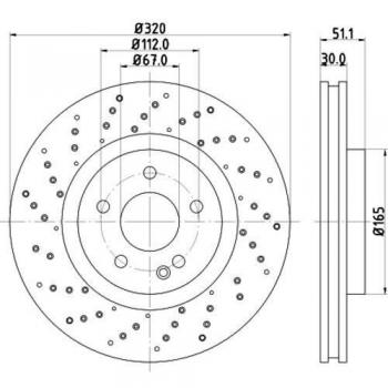 HELLA 8DD 355 120-351 Bremsrotor