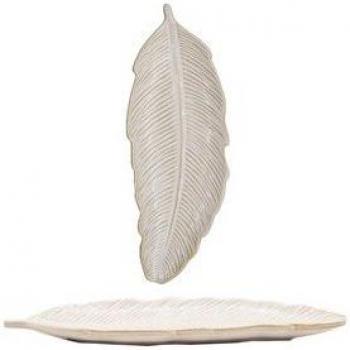 Japanese Sushi Leaf Ceramic Plate – Artful Long Dinner Tableware