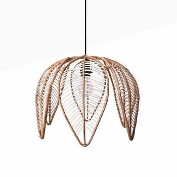 Lampada sospesa in rattan a forma di fiore 'Bintan'