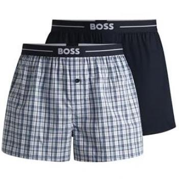 BOSS Herren Boxershorts im 2er-Pack, Dunkelblau, Baumwolle, Größe XXL