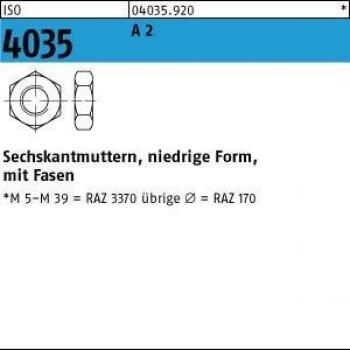 Nobrand Sechskantmutter M8 ISO 4035 Edelstahl A2