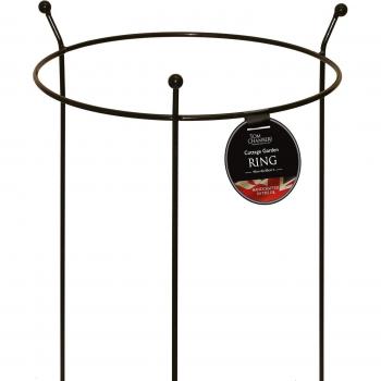Cottage Style Heavy Duty Black Metal Garden Support Ring 60cm x 35cm