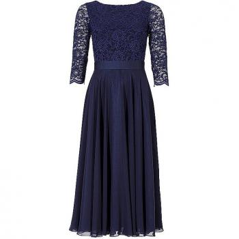 Robe soirée chic Swing bleu marine 34