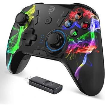 Manette sans Fil Rechargeable EasySMX 9110 avec Double Vibration et Turbo pour PC/PS3