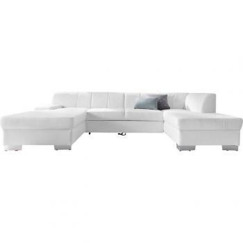 Wohnlandschaft Star U‑Form, 304 cm × 74 cm × 82 cm – DOMO Collection (weiß)