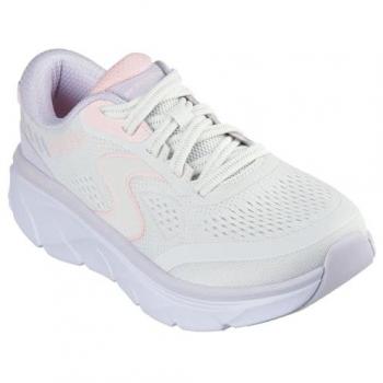 Skechers D’Lux Walker 2.0 Textile Women's Trainers – Off White/Pink