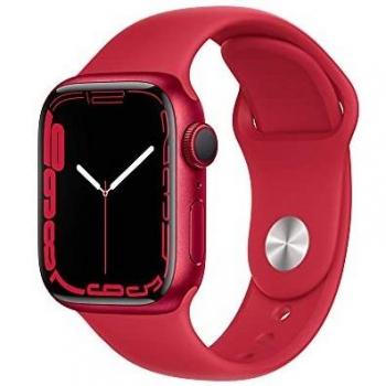 Apple Watch Series 7 GPS 41mm Aluminum Case with (Product)RED Sport Band