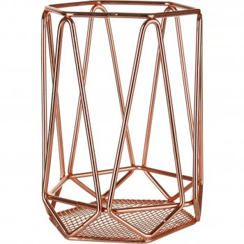 Orsina Vertex Copper Finish Utensil Basket