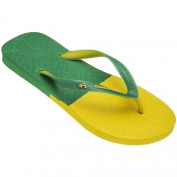 Sandalo Urbano Uomo Brasile Verde Giallo