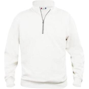 Basic Half Zip Felpa Bianco L – Clique