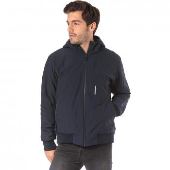 Men's XL Softshell Bomber Jacket – Black/Blue Dual Color