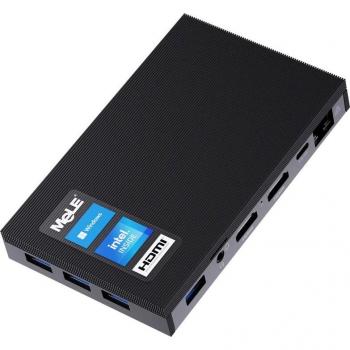Dual‑Screen Fanless Mini PC Intel N100 8GB 256GB Wi‑Fi Gigabit
