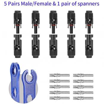Câblage PV Étanche IP67 – Pack de 20 Connecteurs Pairs