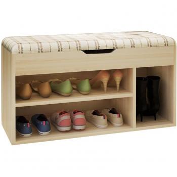 Organizzatore Corridoio M018-C Armadio Legno con Sedie e Portascarpe