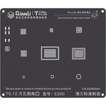 Pochoir en acier noir QIANLI pour module de communication iPhone 8P/8/7P/7/6SP/6S/6P/6/5s