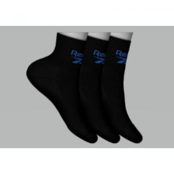 Reebok 3 Pair Foundation Ankle Socks Black