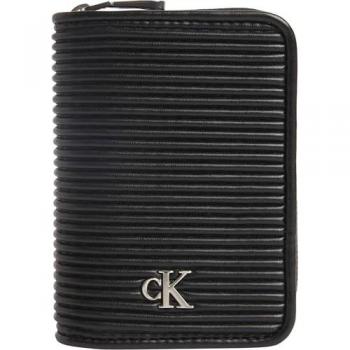 Calvin Klein Jeans Damen Geldbörse K60K612744 Schwarz Eco-Leder Rundum Reißverschluss