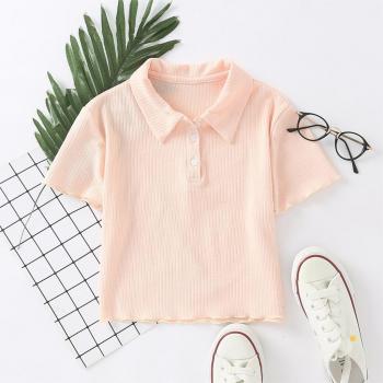 Pullover recortado de verano para mujer
