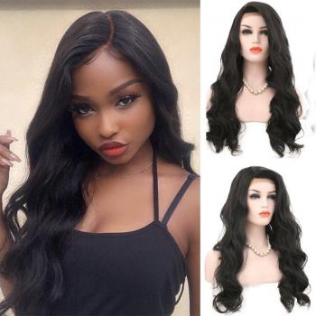 Carisma Peluca Negra con Malla y Ondas