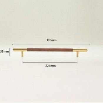 Brass and Walnut Furniture Pulls