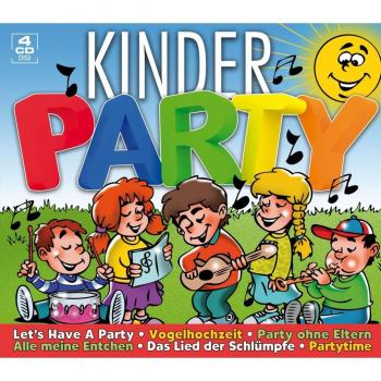 Kinderparty (56 Kinderlieder auf 4 CDs inkl. Vogelhochzeit, Alle meine Entchen, Das Lied der Schlümpfe...)