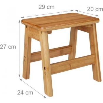 Console à pieds en bois de bambou – Tabouret