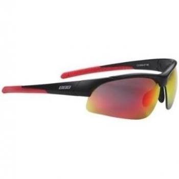 Impress BSG-47 Gafas de Seguridad Mate Negro con Lente de Humo Rojo