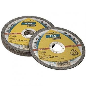 Klingspor Disque à Tronçonner A60 Extra D125x1mm, Inox, 22,23 mm – 5 boîtes de 10 pièces
