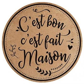 Set de table rond en toile de jute fait main