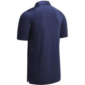 Callaway Men's Solid Long Sleeve Polo Shirt in White/Peacoat