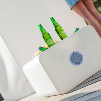 Mesa de centro led rgb de exterior recargable con energía solar