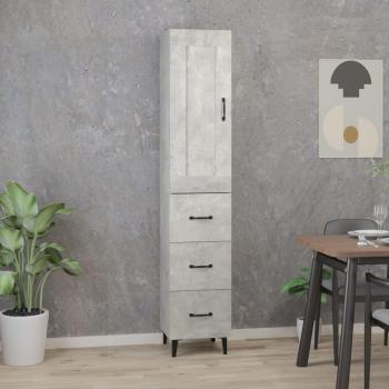 VidaXL Highboard 35x34x180 cm Concrete Grey