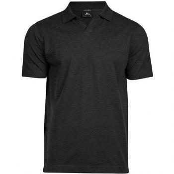 TeeJays Herren Kurzarm-Polo – V‑Ausschnitt, Bio-Baumwolle, Stretch-Fit