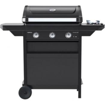 Barbecue a Gas 3 Bruciatori Acciaio Fornello Laterale Coperchio Termometro Compact 3LS