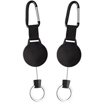Kuuqa 2-Piece 39 Retractable Key Reel – Steel Wire