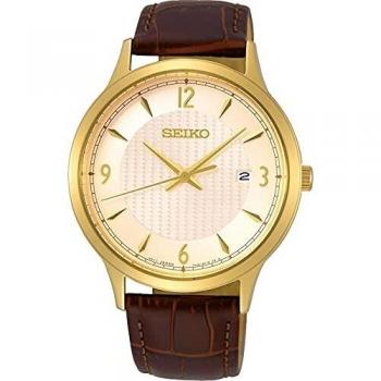 Seiko Neo Classic Reloj Masculino Analógico Cuarzo con Brazalete de Piel de Vaca SGEH86