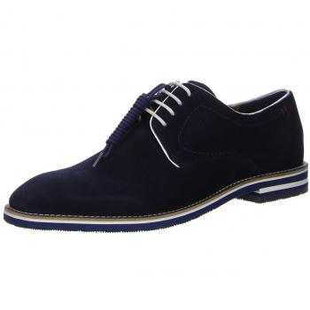 Veloursleder Businesshalbschuhe „Salamander“ – Schwarze Schnürschuhe