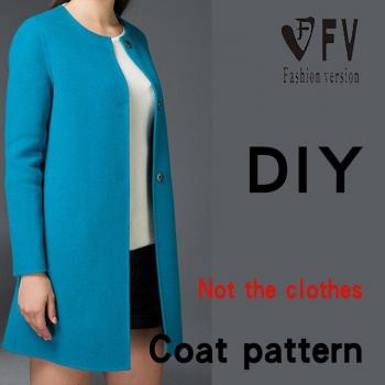 BFY-125 Ladies Woolen Fleece Coat Sewing Pattern