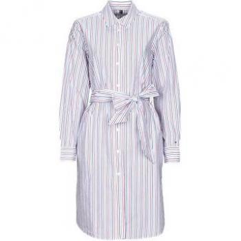 Tommy Hilfiger Damen Hemdkleid Weiß Regular Fit 40