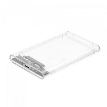 Gettech Gabinete para Disco Duro 2.5 SATA III Transparente con Conexión Micro-USB B Modelo GCE-U325-01