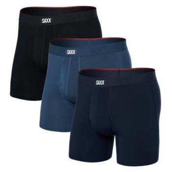 Boxer Saxx Vibe Xtra Brief Fly 3 pezzi blu nero XL