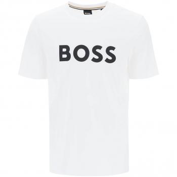 BOSS T-shirt Uomo Bianco Cotone Taglia S