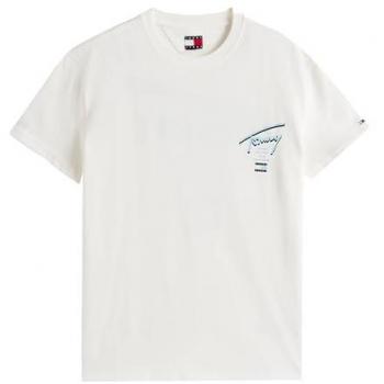 Camiseta de Manga Curta Tommy Jeans Ecru para Homens