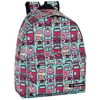 Mochila Safta Diadora Estampada Turquesa