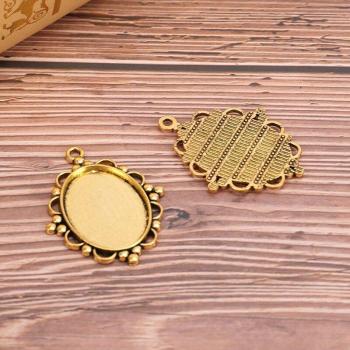 10pcs Vintage Cameo Base Settings