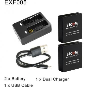 SJCAM SJ7 Star Dual Charger with 2 x 1000mAh Li-ion Batteries