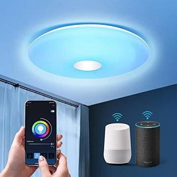 Lámpara LED RGB Aigostar 18W para salón y baño