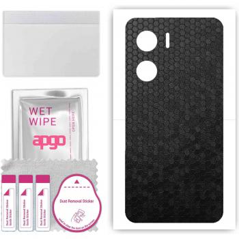 Back Cover Skin for Vivo V29e – Black Honeycomb Vinyl & Foil Wrap