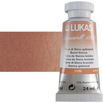 Aquarelles Tube Terre de Sienne brûlée Lukas 1862 24 ml