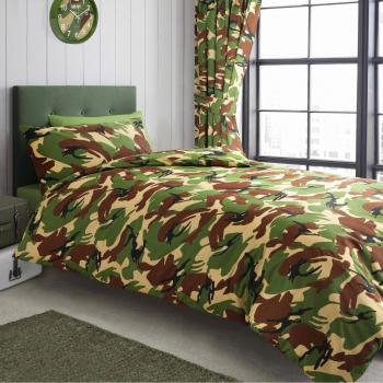 Green Military Camouflage Duvet Cover Set
